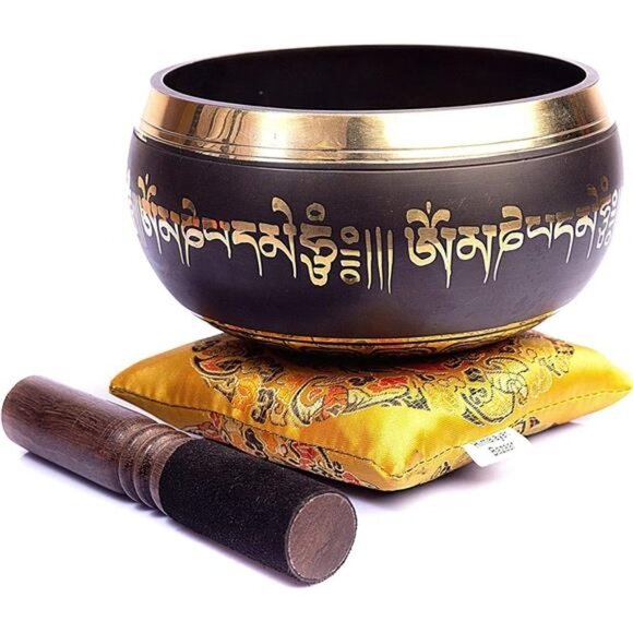 Tibetan Singing Bowl Set 4" Easy To Play Authentic Handmade For Meditation Sound - Picture 1 of 6